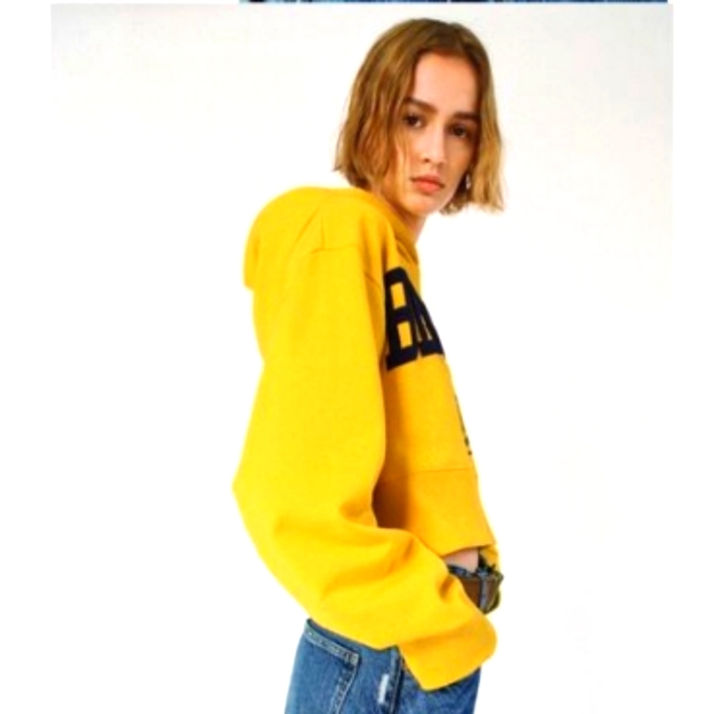 Zara / Berkeley university crop logo hooded sweatshirt..... - Picture 3 of 4
